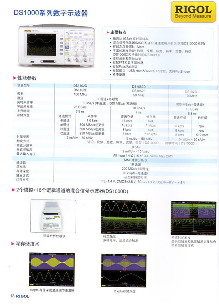 DS1000系列数字示波器